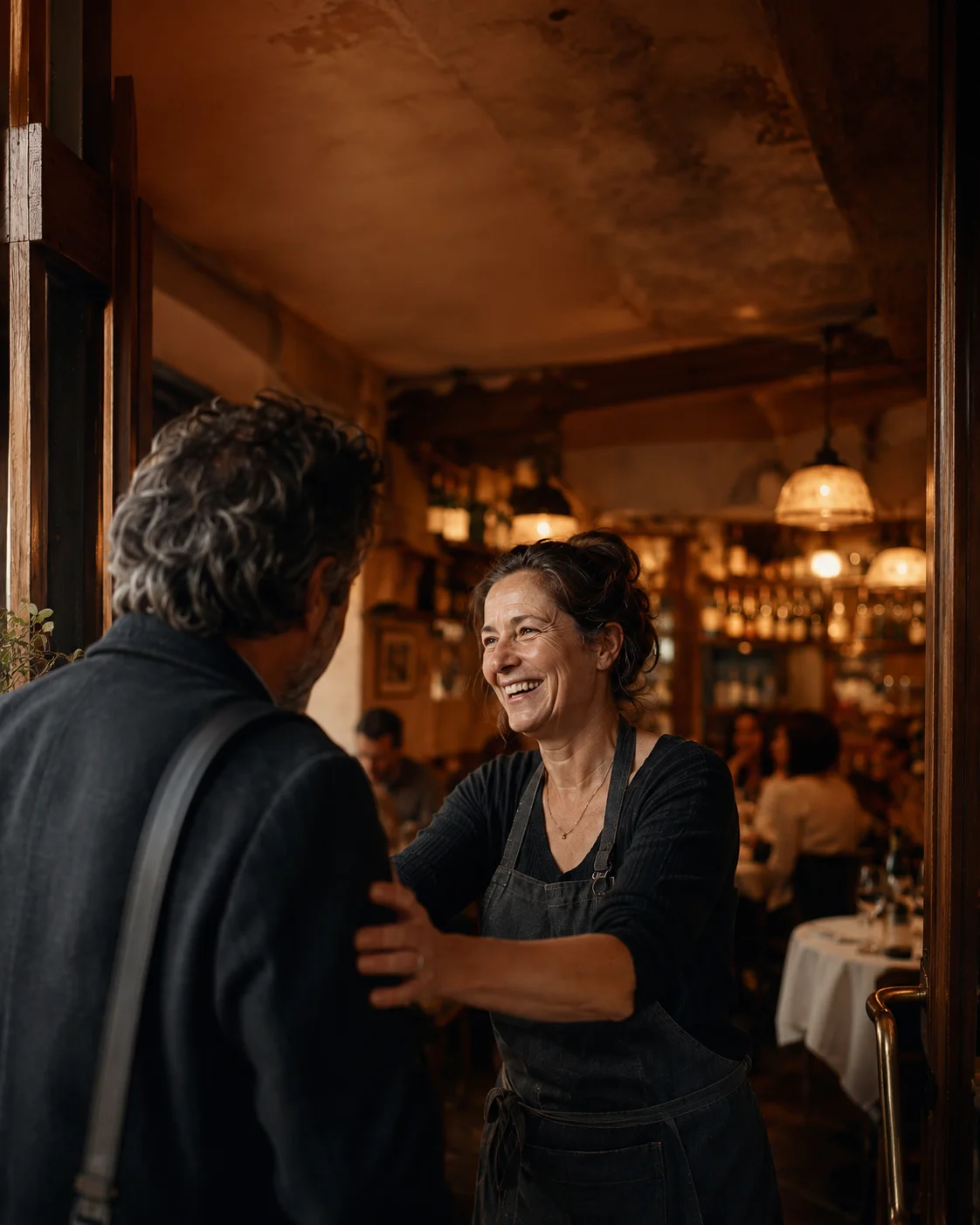 Tablet con base de datos de clientes de un restaurante mostrando clientes nuevos, recurrentes y dormidos con su última visita, en composición vertical para el artículo destacado del blog