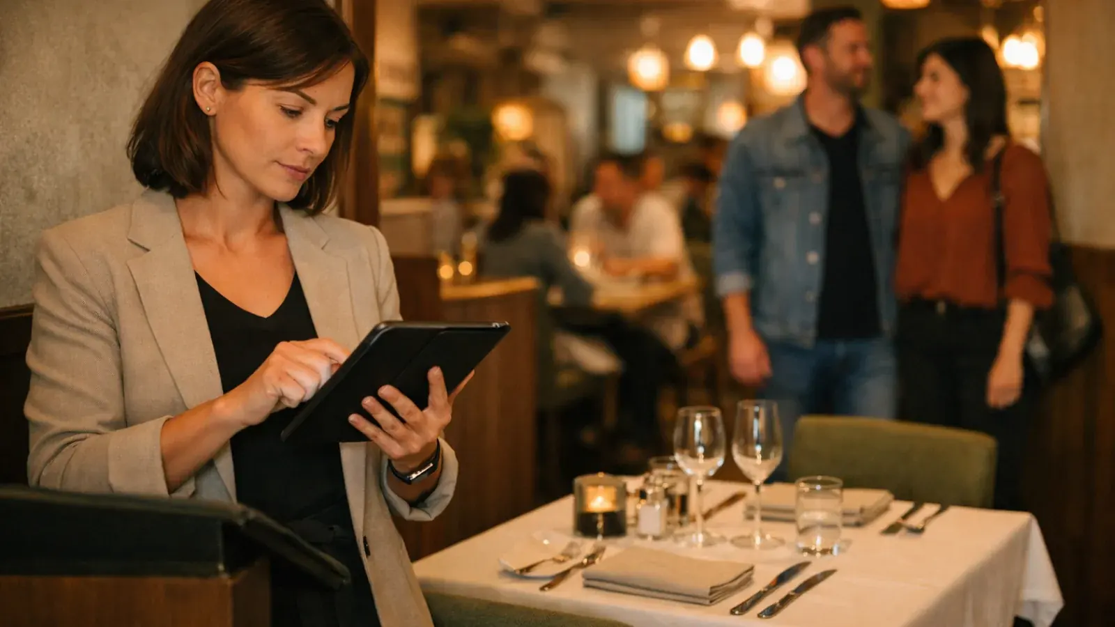 Gestión de reservas en restaurante con confirmaciones, recordatorios y lista de espera para reducir no-shows y recuperar mesas