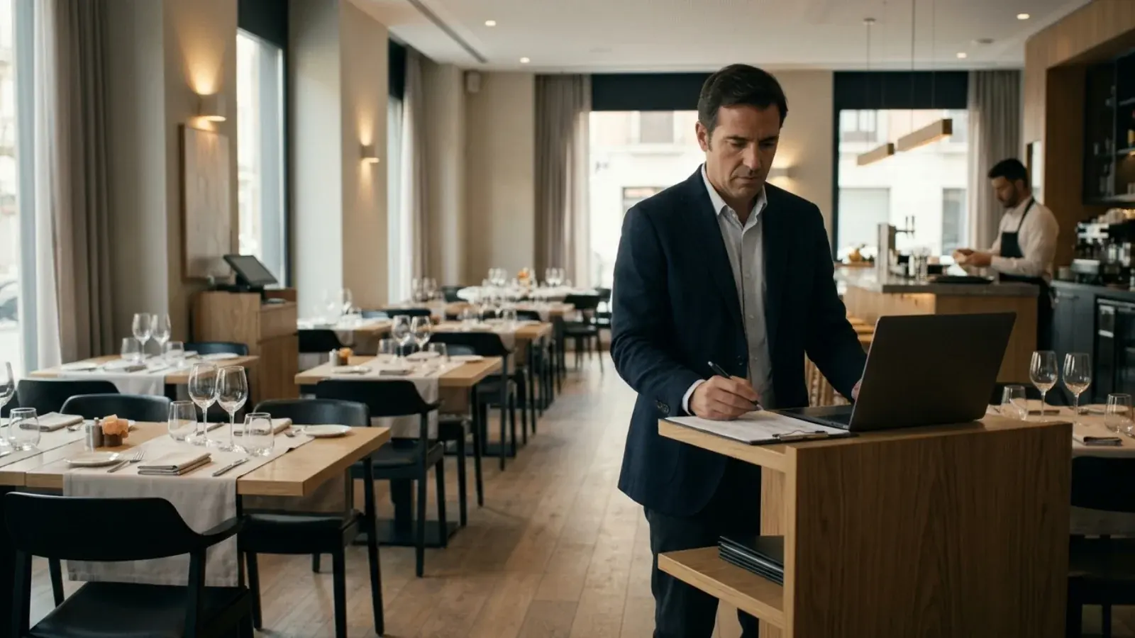Panel de demanda de restaurante con señales de caída en reservas, antelación, recurrencia y canal antes de que baje la ocupación